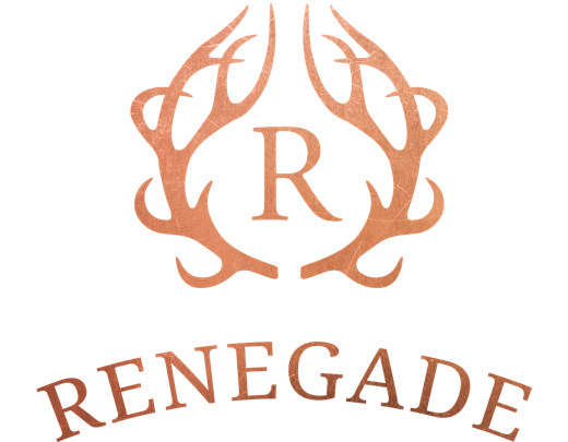 Renegade logo: antlers around an R